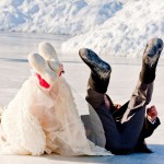 свадебная фотосессия зимой спорт