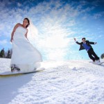 свадебная фотосессия зимой спорт