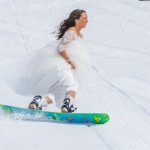 свадебная фотосессия зимой спорт