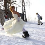 свадебная фотосессия зимой спорт