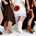 свадебная фотосессия зимой ножки