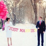 свадебная фотосессия зимой реквизит