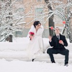 свадебная фотосессия зимой реквизит