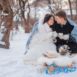 свадебная фотосессия зимой реквизит