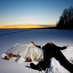 свадебная фотосессия зимой на снегу идеи